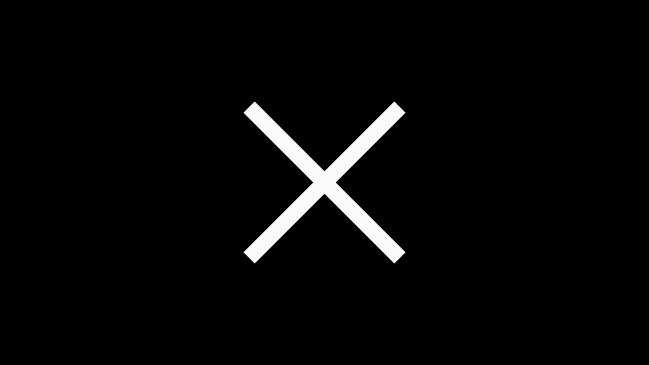 Minimal white x cross icon background with clean centered composition perfect for close buttons