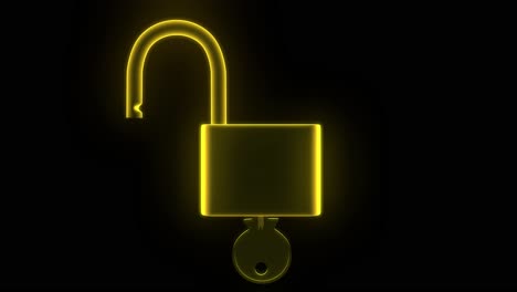 Padlock-hologram-unlock-lock-key-security-safety-protection-hack-password-4k