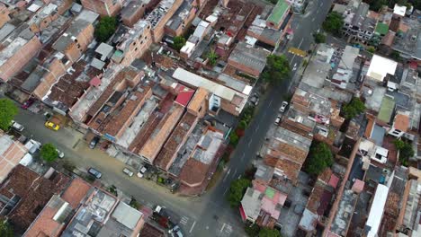 aerial view of houses in a residential area of a neighborhood in south america