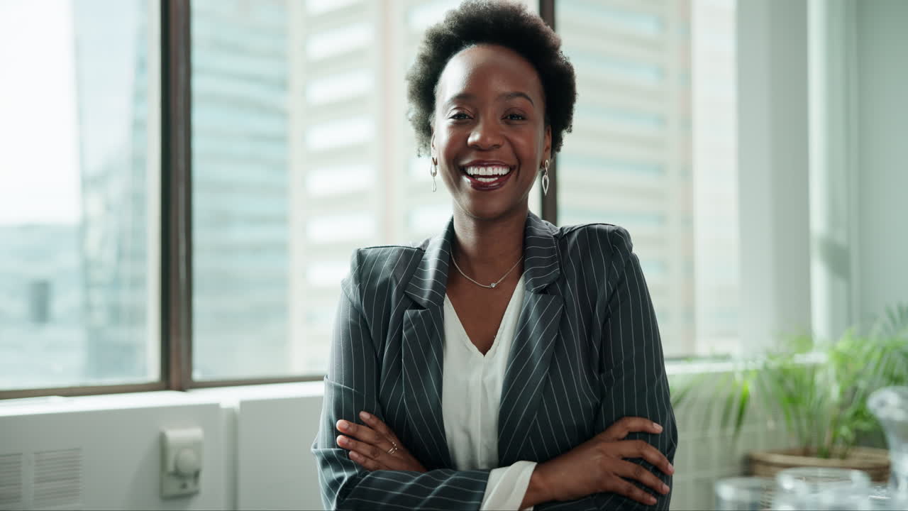 Professional African American Businesswoman in Corporate Setting