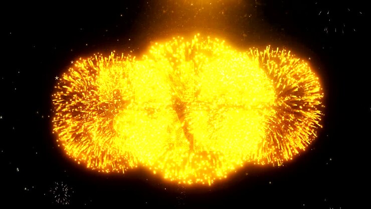 Final Sale Text on Firework Display Explosion Particles.
