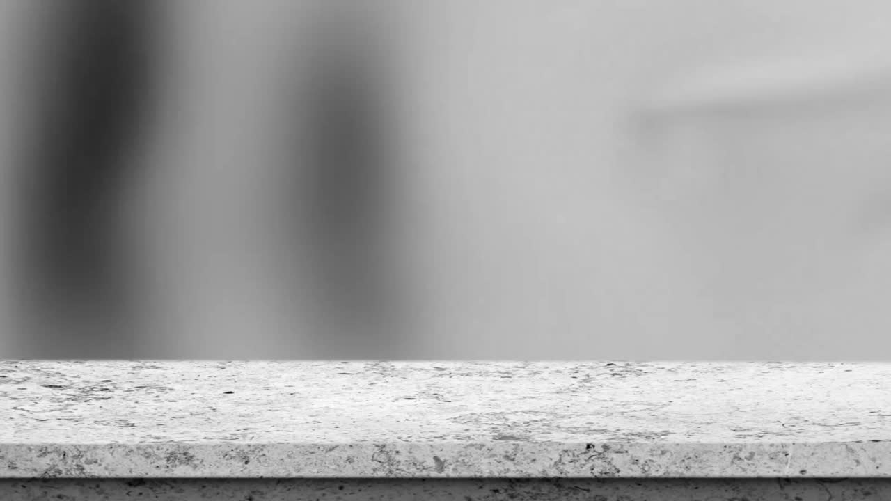 animación de la presentación de piedra gris zócalo sobre el fondo borroso de textura gris en movimiento