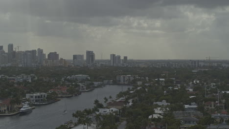 fort lauderdale florida aerial v15 birdseye shot of the fort lauderdale during a somber day - dji inspire 2, x7, 6k - march 2020
