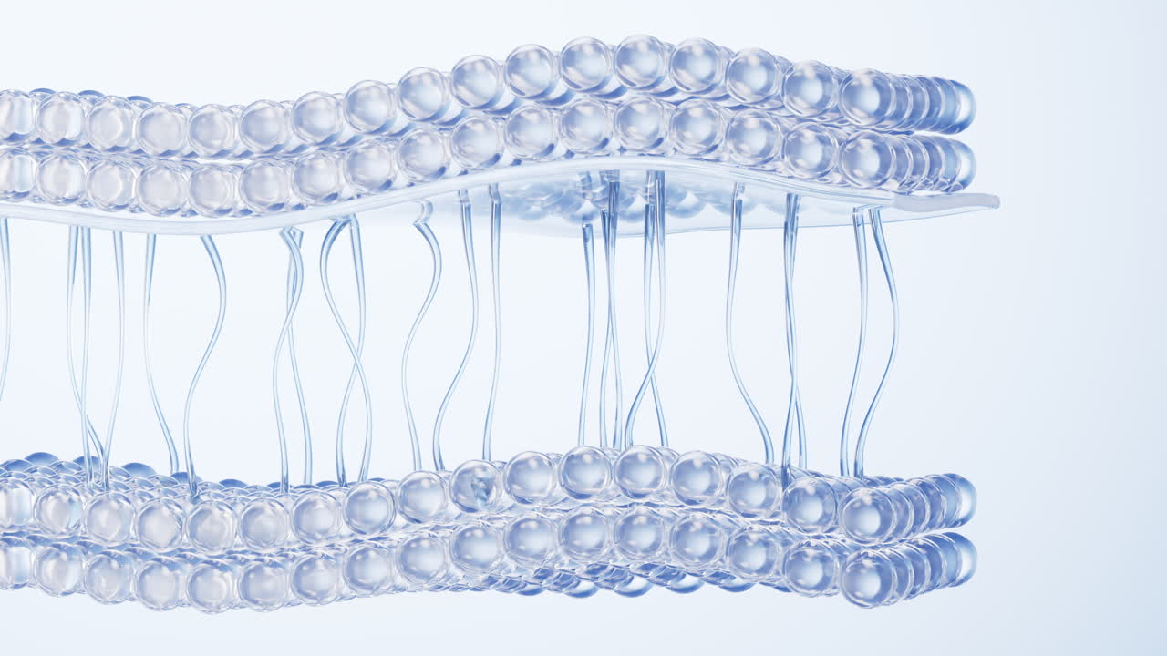 피부 세포 배경과 화장품 개념, 3d 렌더링