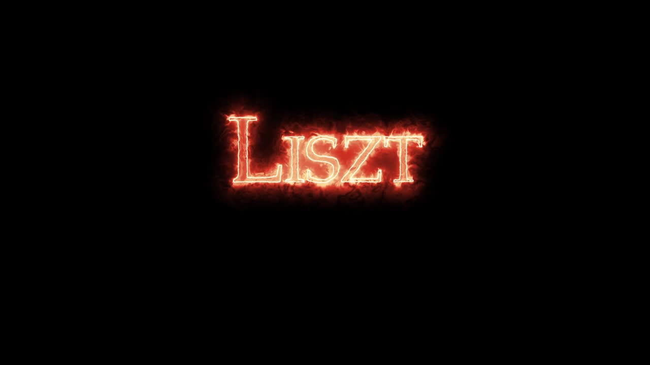 liszt escrito con fuego. bucle