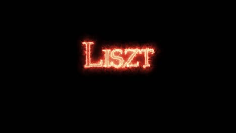 liszt written with fire. loop