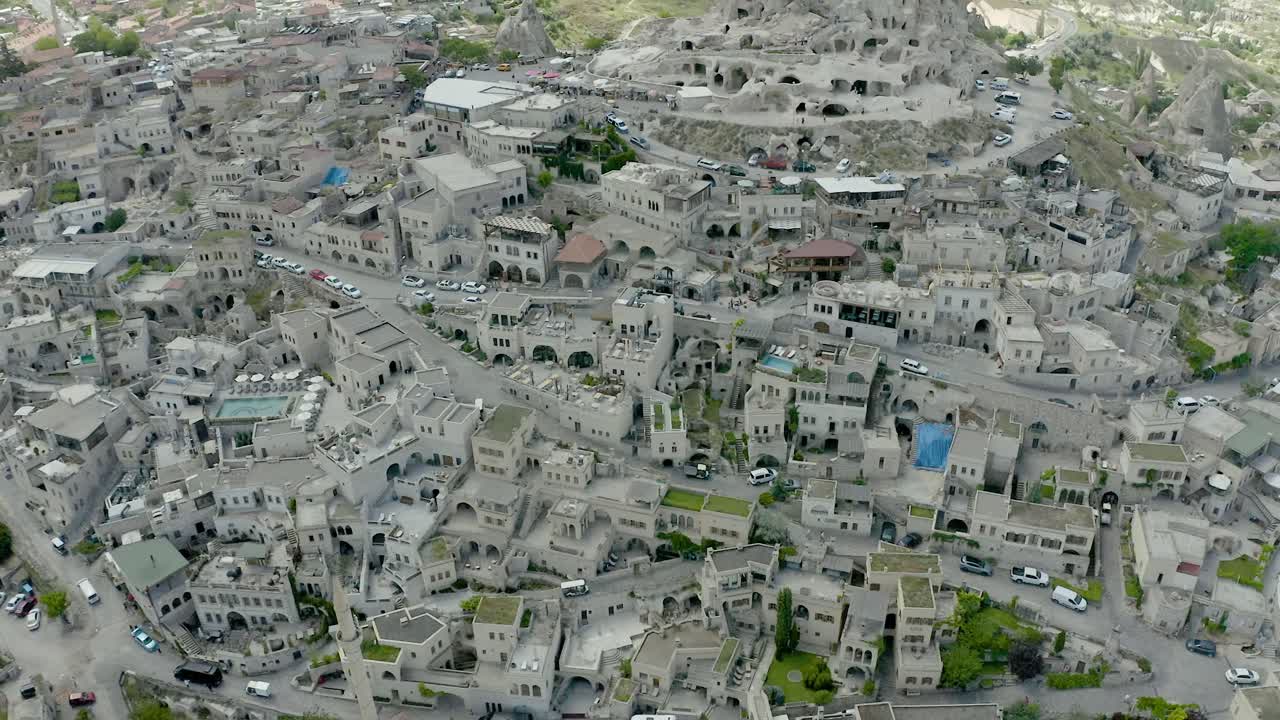 aerial view of the city of goreme village, cappadocia