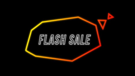 flash sale advertentie in retro jaren tachtig concept