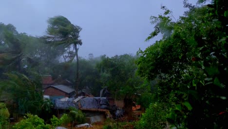 rural india during raging cyclone storm in 2020 known as amphan. this was taken 70 km away from center of major destruction.