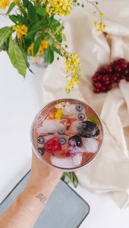 floral fruit iced drink