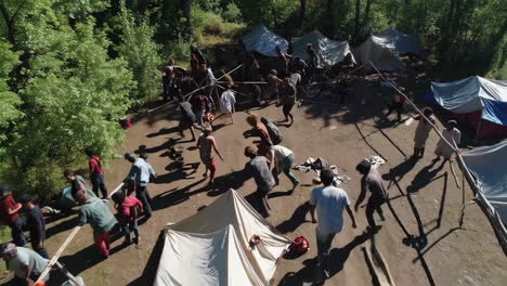 large group camping event
