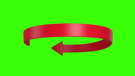 la flecha roja es un bucle 4k sin costuras. la animación de la flecha de carga del estado de descarga.