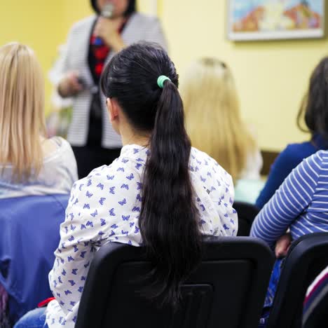 seminar room with attendee