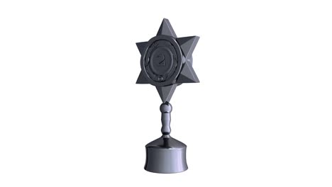 3d silver cup rotating on an alpha channel background