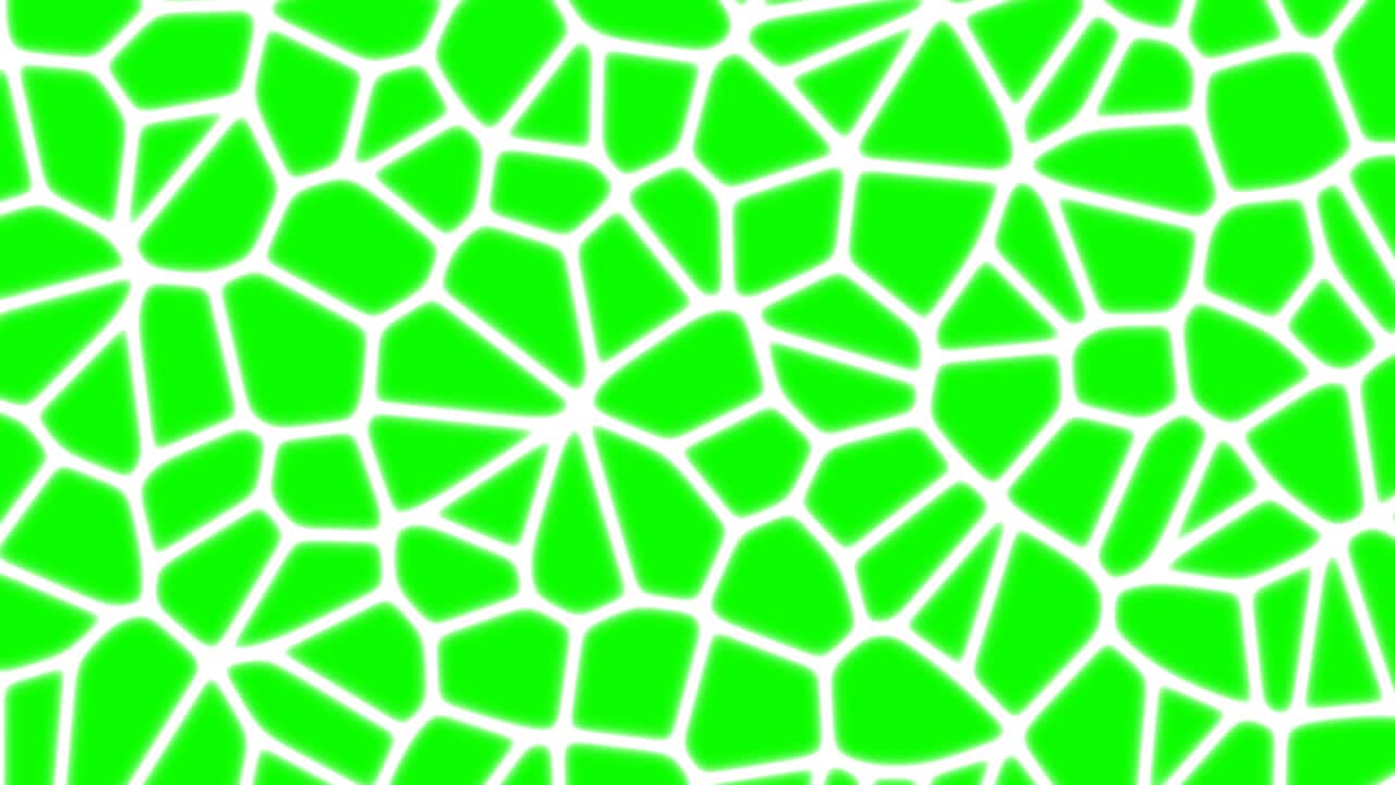 Abstract crystal green psychedelic background with kaleidoscope effects