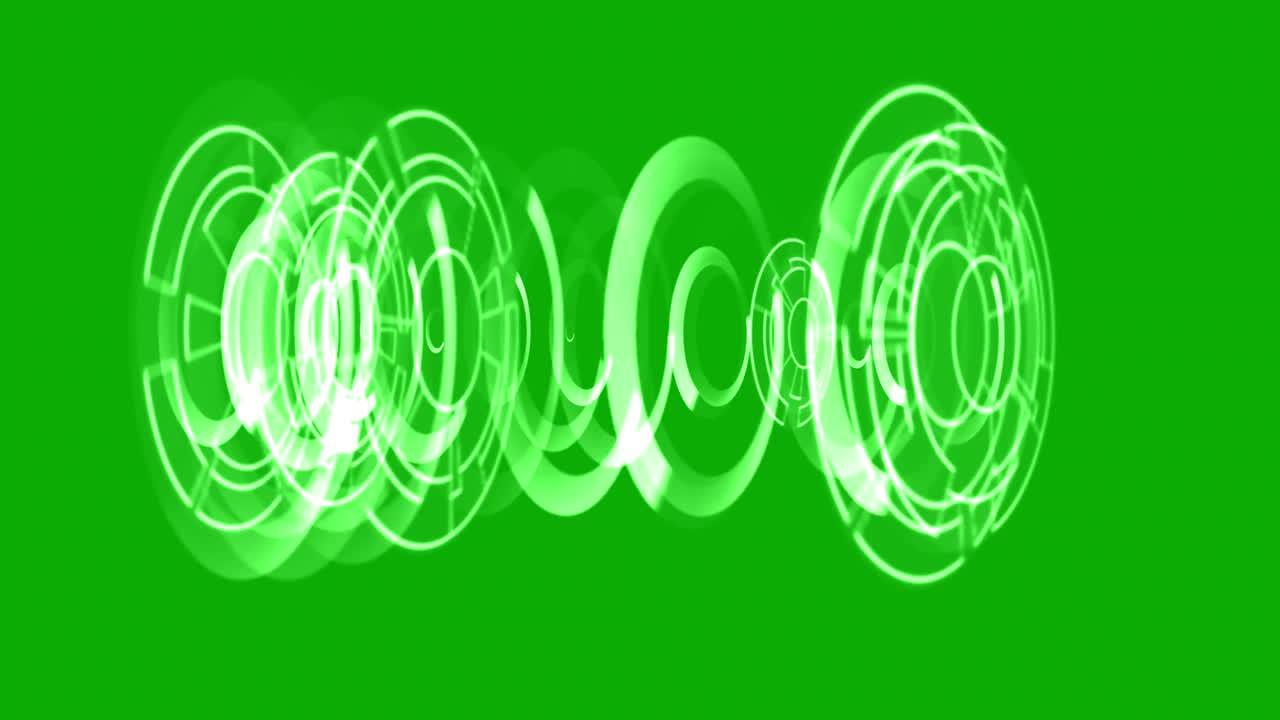 녹색 화면 배경으로 디지털 모션 그래픽 처리