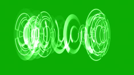 digital processing motion graphics with green screen background