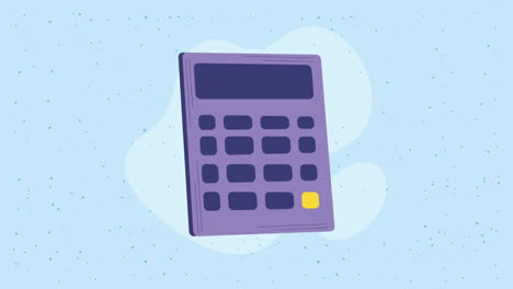 calculadora, dispositivo matemático, animación tecnológica