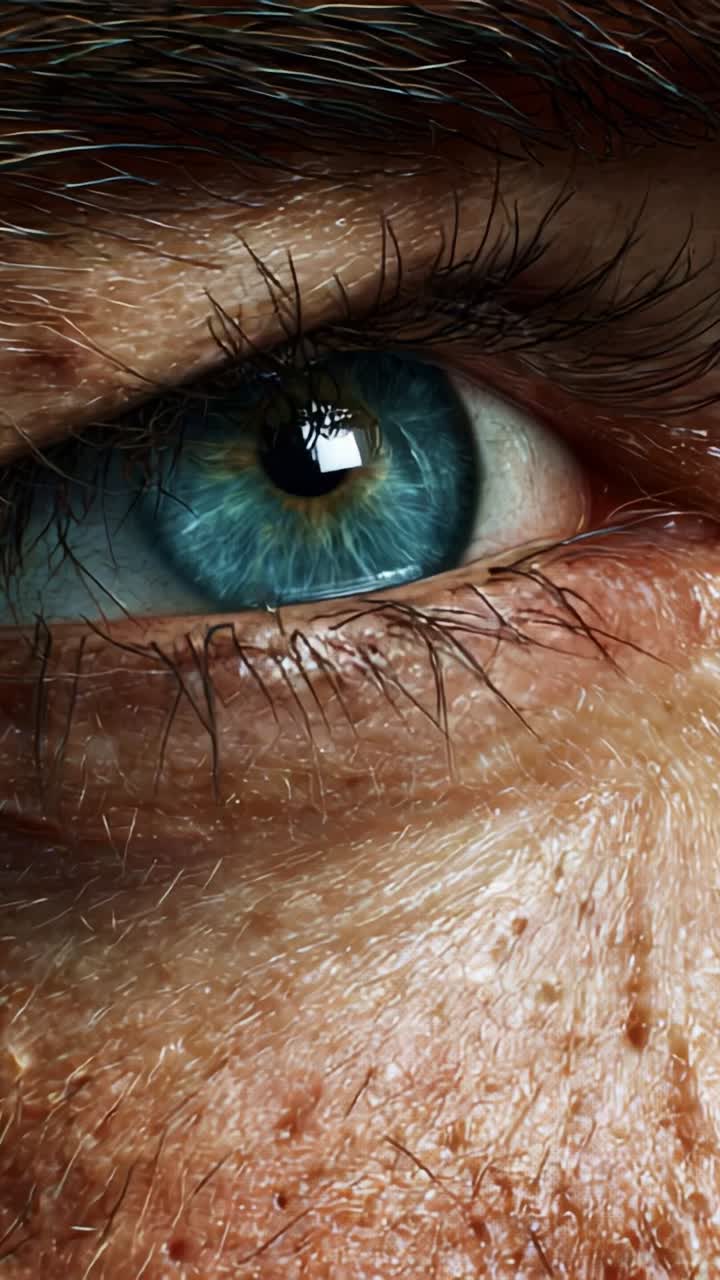 An Intense Close-Up of an Eye Capturing Intricate Details, Reflecting Light and Texture, Highlighting the Unique Features of the Human Eye in Stunning Clarity