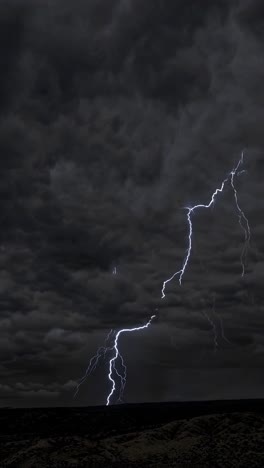 dramatic low-angle shot of a stormy sky with vivid lightning, capturing a cinematic, intense