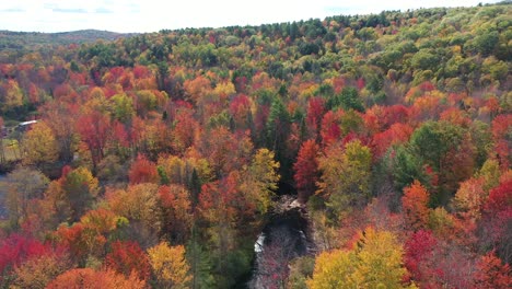 magical countryside landscape on sunny autumn day