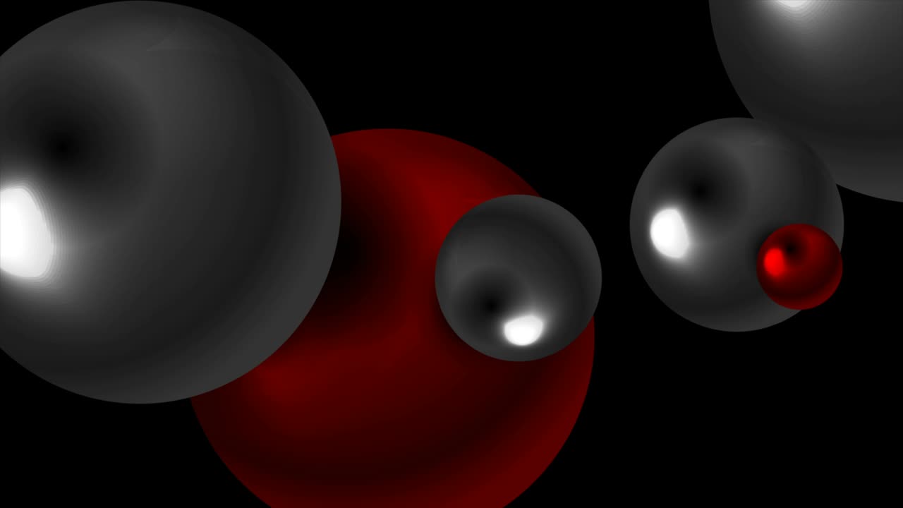 abstracto negro y rojo futuristas esferas 3d fondo de movimiento geométrico