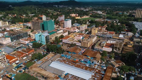 aerial view of the arusha city