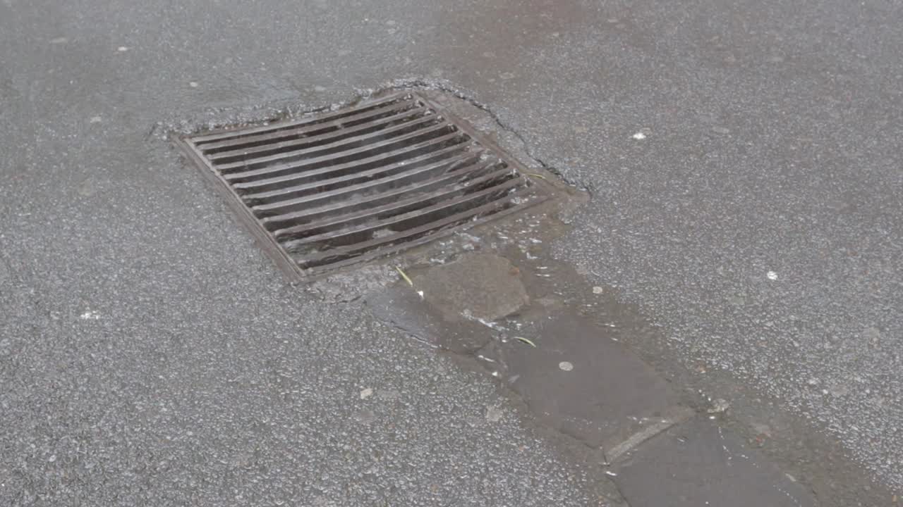 Rainwater passing over the roads and pathways and through Melbourne's drainage systems