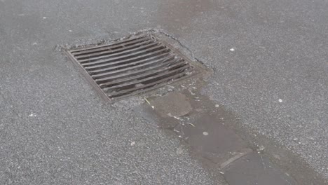 rainwater passing over the roads and pathways and through melbourne's drainage systems