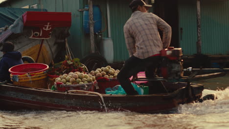fruit vendor in a floating market