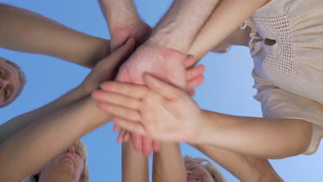 People-making-stack-of-hands