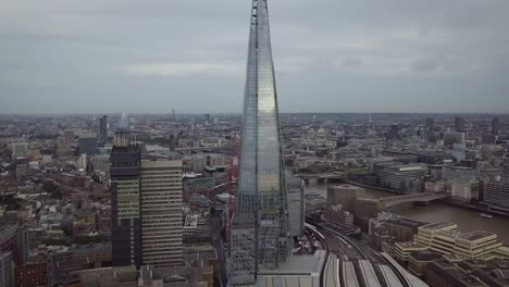 aerial view of downtown london; including the shard