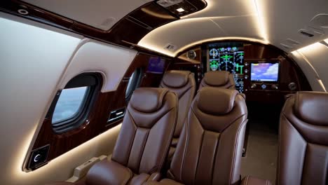 luxury private jet interior