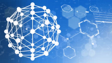 Animation-Der-Wissenschaftlichen-Datenverarbeitung-über-Dem-Globus