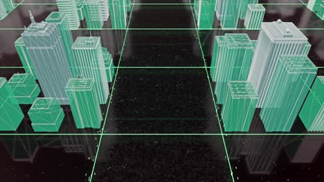 Digital Cityscape Wireframe