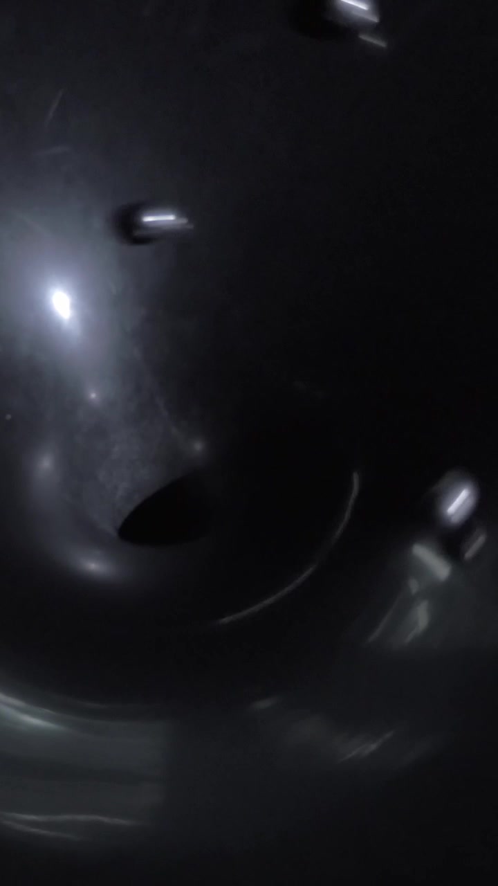 Modello di buco nero in un centro scientifico