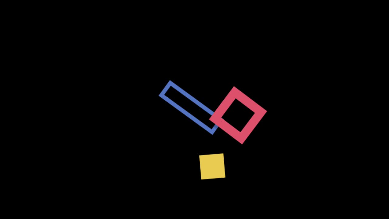 Animation colorful geometric shape.