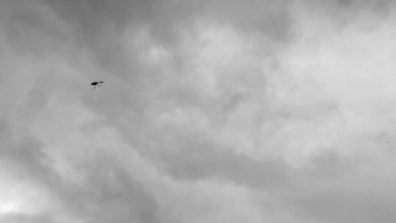 Helicopter falls from sky. Helicopters aerobatics stunt flying. Looping