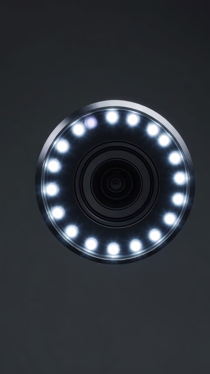 Circular Security Camera with LED Lights