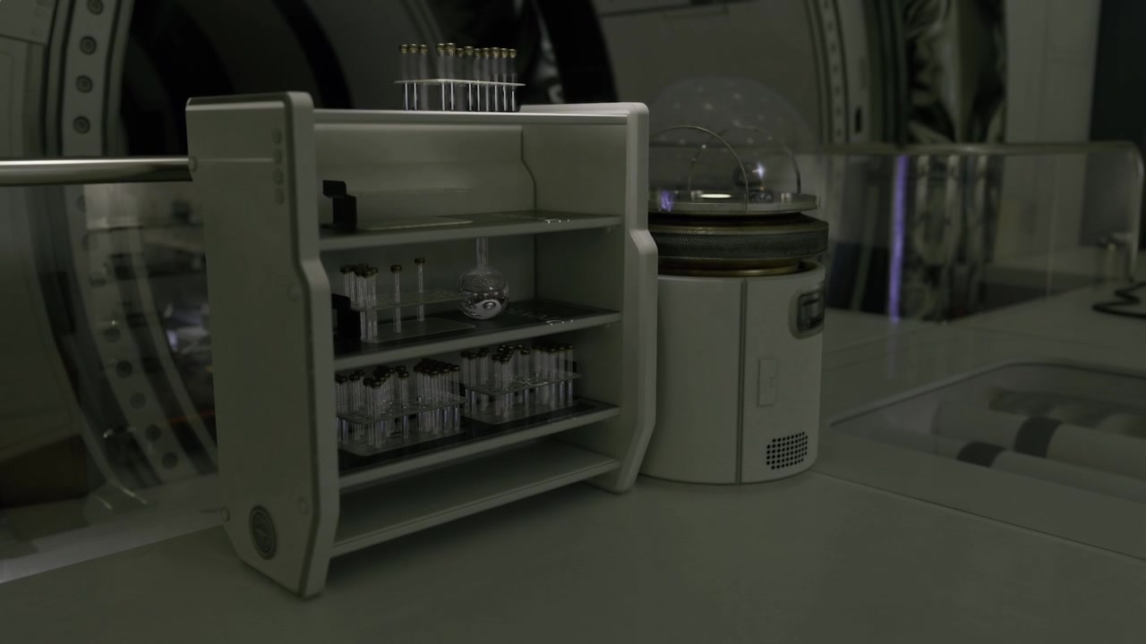 Secure and sterile storage space for scientific equipment and samples