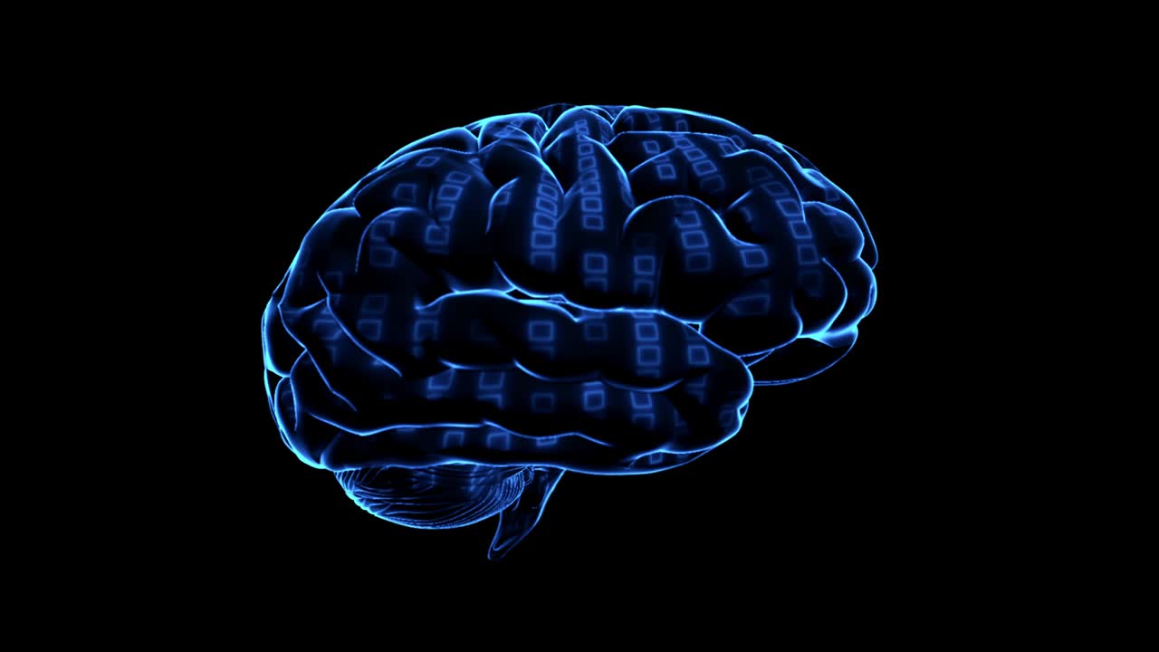 Abstract technology background with brain