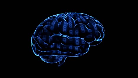 abstract technology background with brain