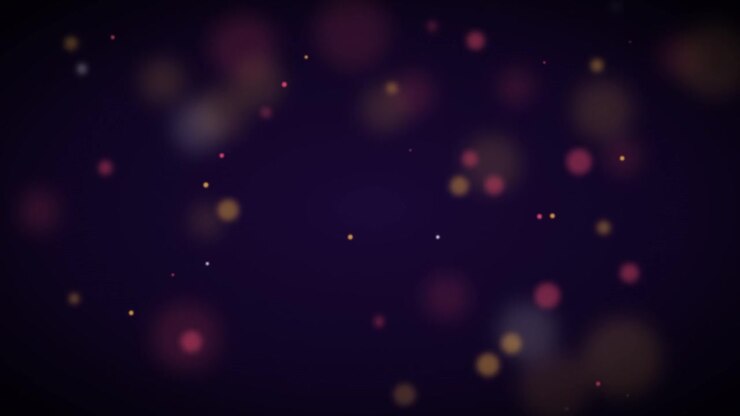Abstract Background with Floating Colorful Bokeh Particles