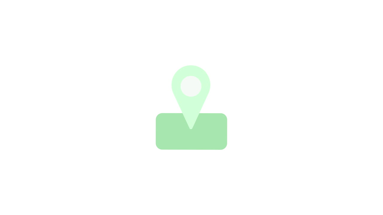 Animated Map Pin Location Icon Appearing and Disappearing