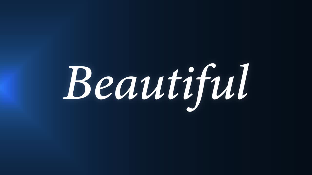 Beautiful text animation message motion graphics