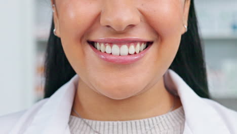 happy female pharmacist smiling