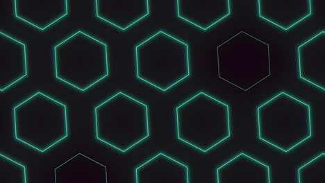 A-Neon-Green-Hexagons-On-A-Black-Background