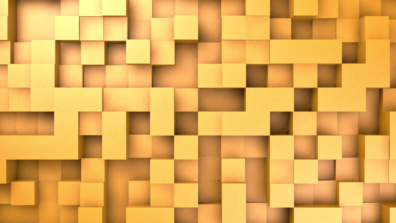 Abstract Cubes in Motion Loopable Background Random Motion. 3D Animation 4k V9