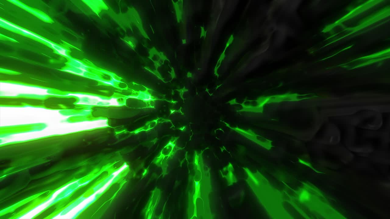 Abstracto Túnel de luz verde