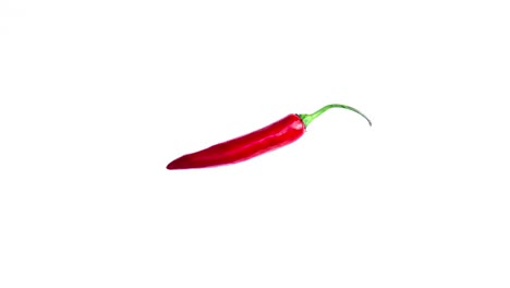 stop motion of fruit and vegetable moving on color background